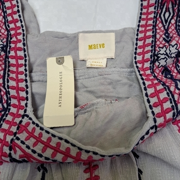 𝅺ANTHROPOLOGIE Maeve Ruidoso Embroidered Dress - Picture 8 of 13